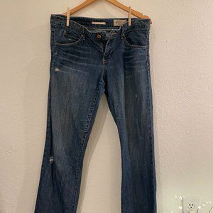 GAP Jeans - Size 12 - Limited Edition Straight Leg Distressed Jeans in Dark Blue